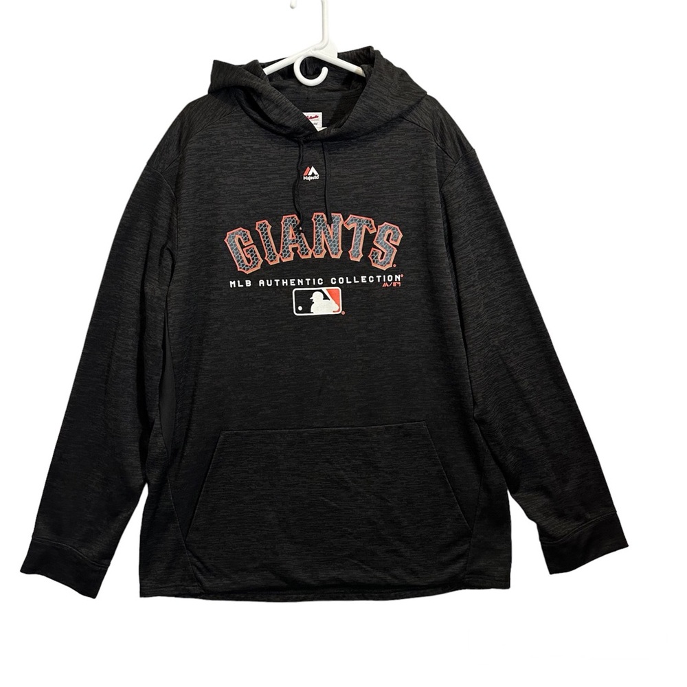 Giants Men’s Sweatshirts Hoodie MLB Authentic Collection Logo Black size XL Tall